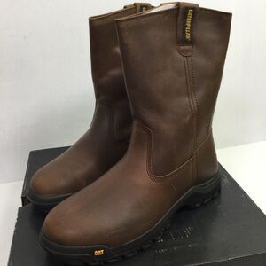 CAT Caterpillar P51034 Drawbar Pull-On Soft Toe Summer Brown Work Boots Shoes